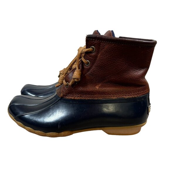 Sperry Top Sider Brown Leather Duck Boots - Picture 1 of 9